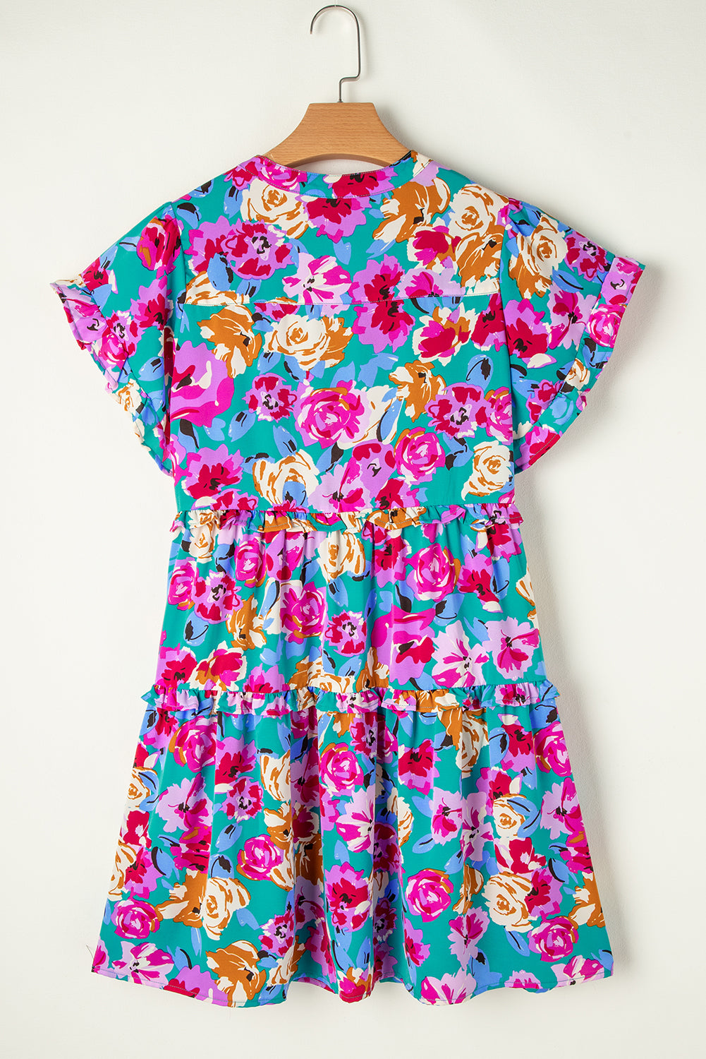 Floral Ruffle Tiered Short Dress