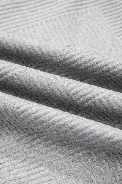 Textured Half-Zip Long Sleeve Sweatshirt