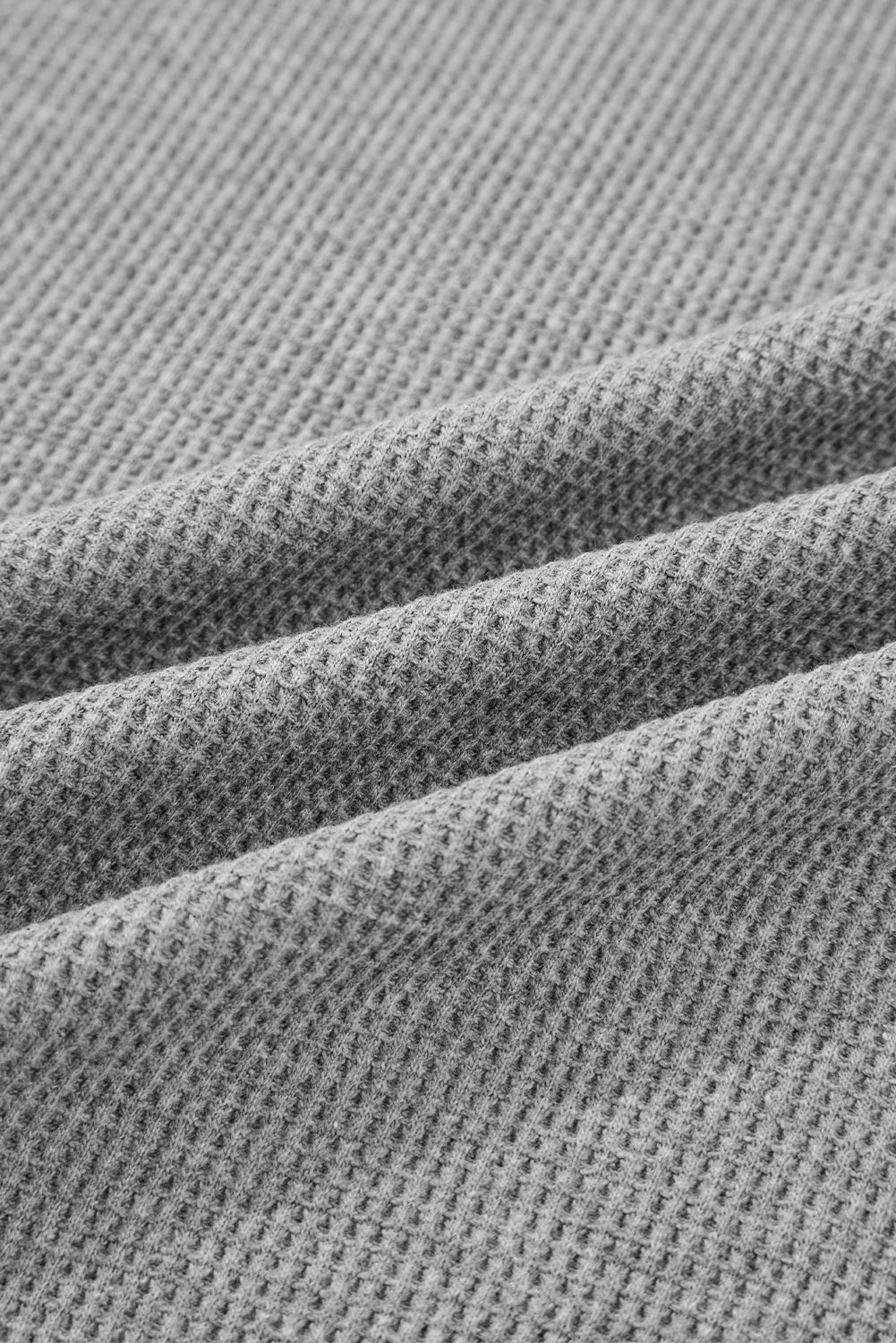 Waffle Zip Up Snap Button Hooded Jacket