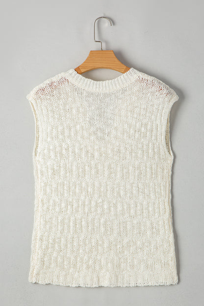 Solid Notched V-Neck Short Sleeve Knit Top