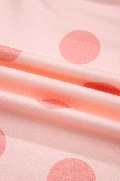 Polka Dot Pullover and Drawstring Shorts Set