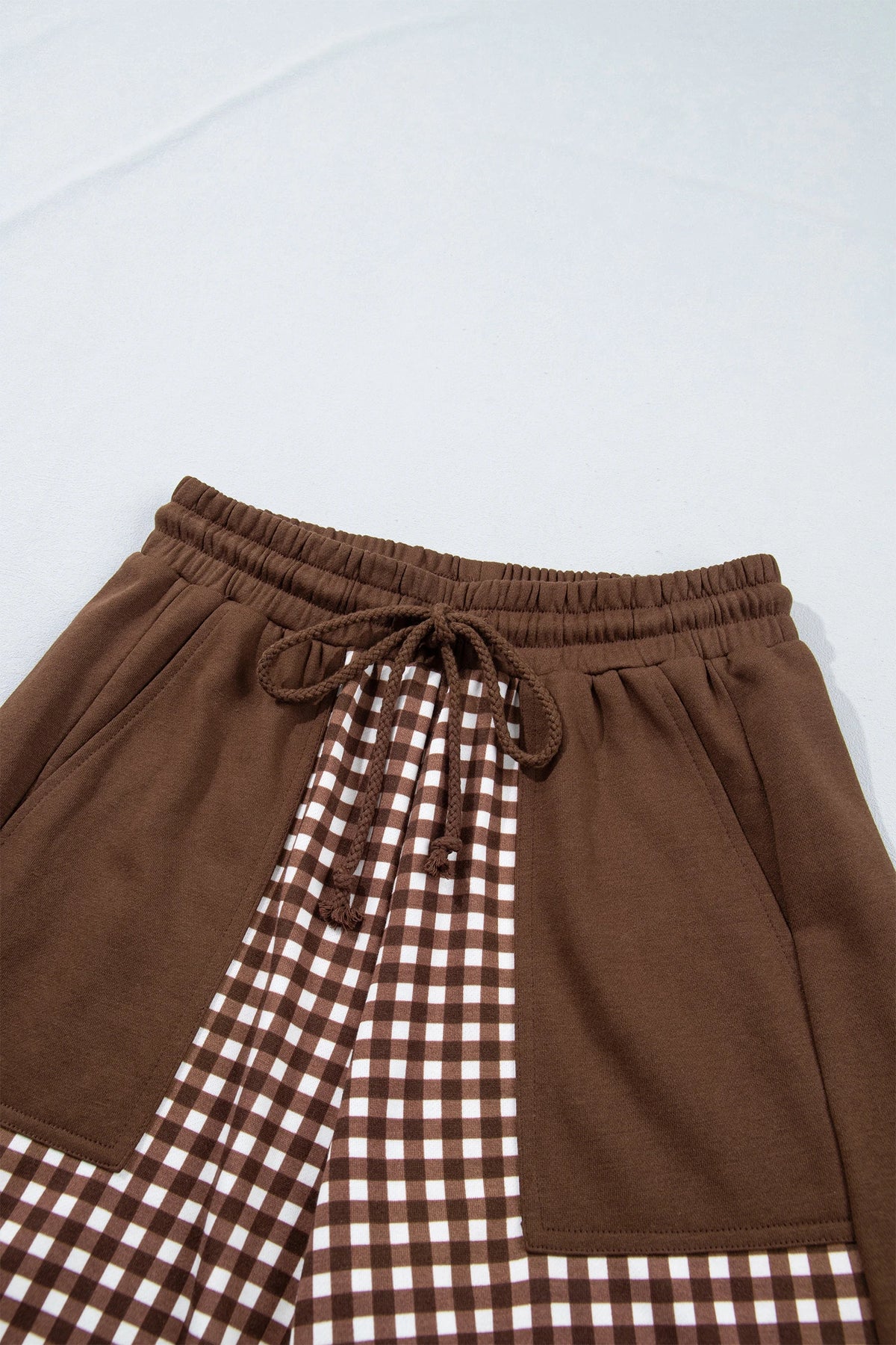 Gingham Patchwork Long Sleeve Top & Pant Set
