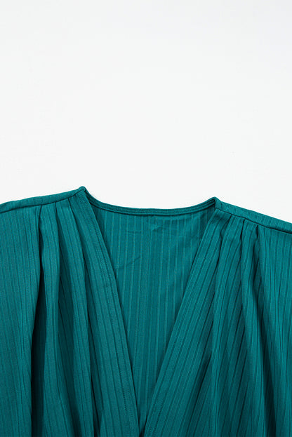 Plus Size Shimmer Ribbed Knit Open-Front Cardigan