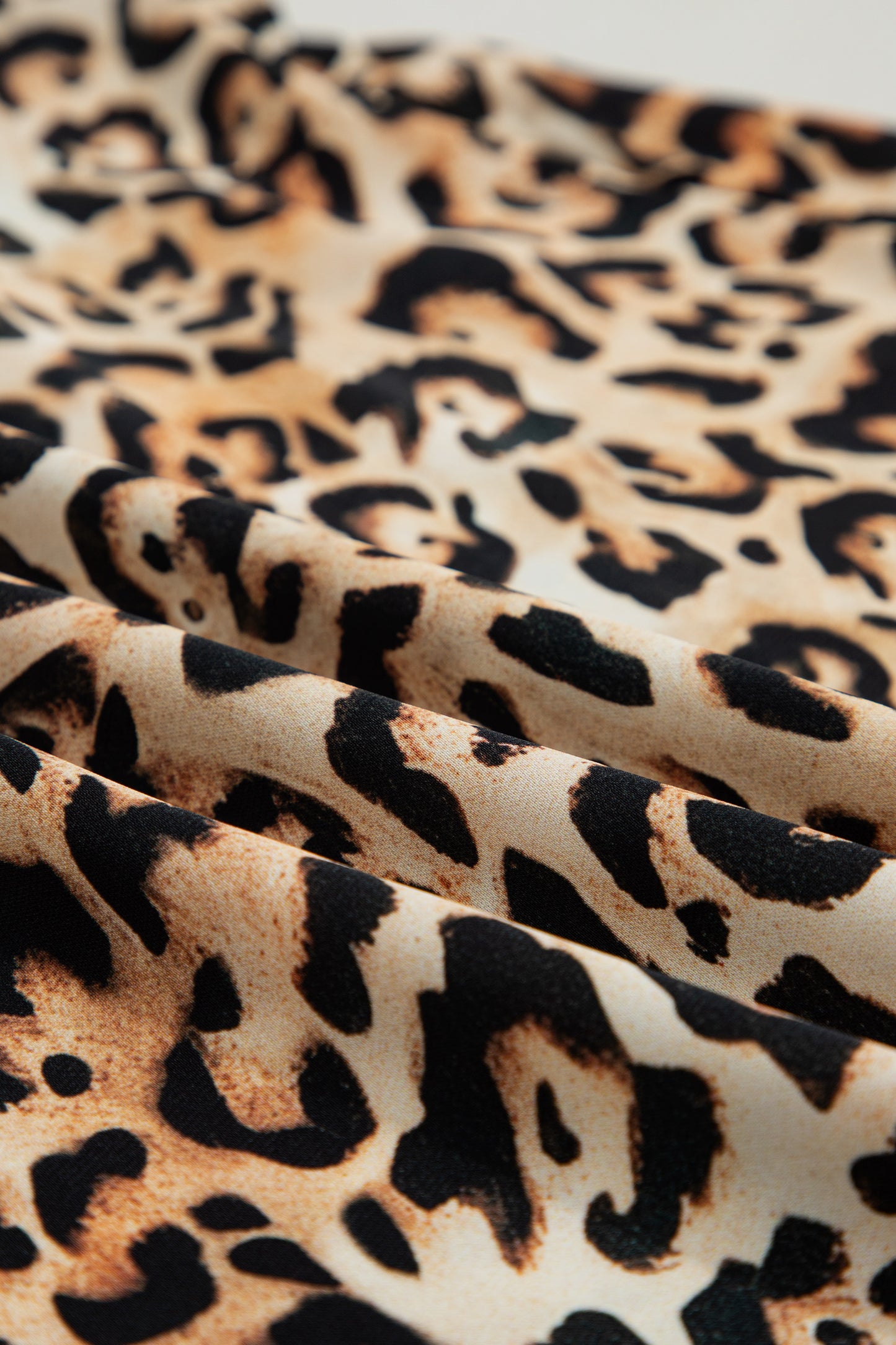 Plus Size Leopard Embroidered Ruffle Short Sleeve Blouse