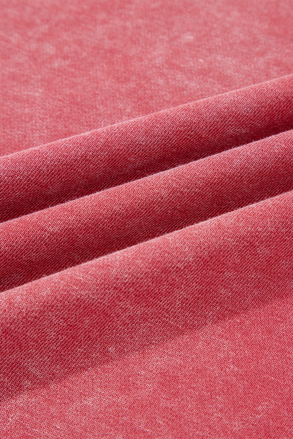 Solid Mineral Wash Raglan Sleeve Raw Hem Sweatshirt