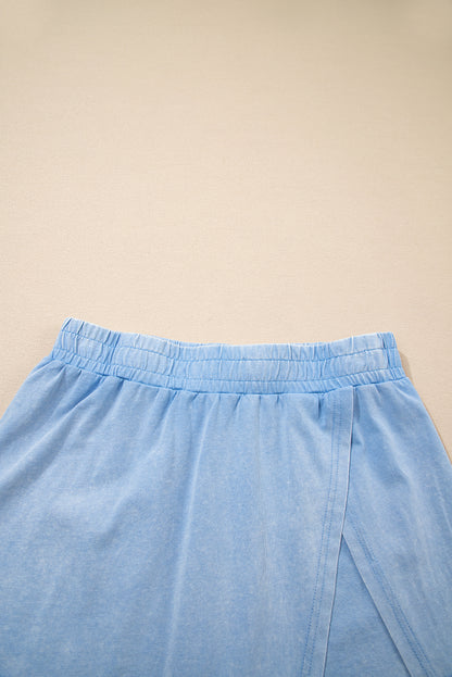 Solid Mineral Wash Tank Top & Lined Skort Set