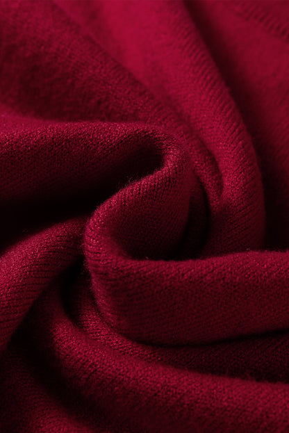 Solid Crewneck Cap Sleeve Knit Sweater