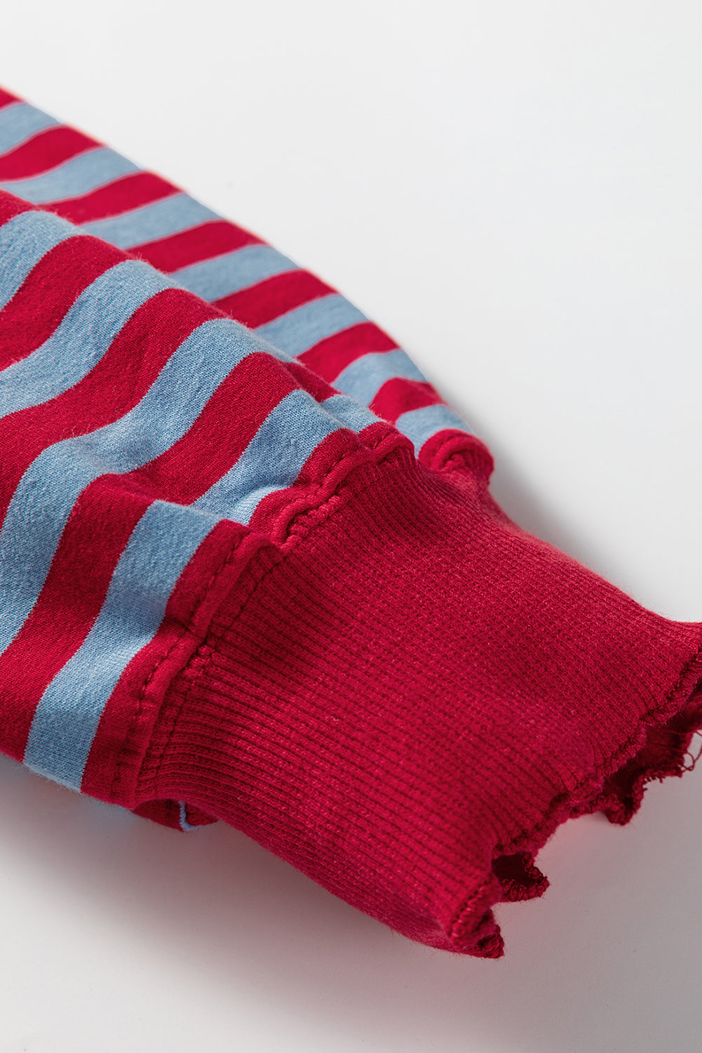 Stripe Reverse Seam Contrast Trim Sweatshirt