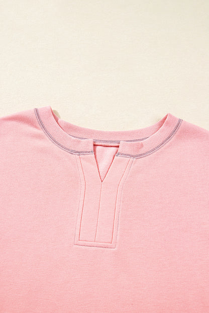 Colorblock Patchwork Reverse Seam Sweatshirt