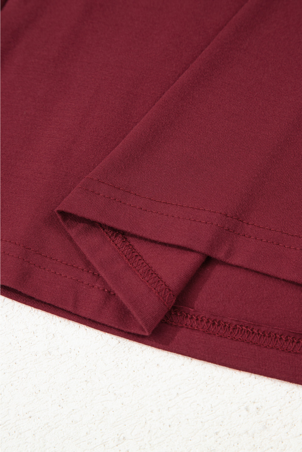 Lace Trim Ruched V-Neck Long Sleeve Top