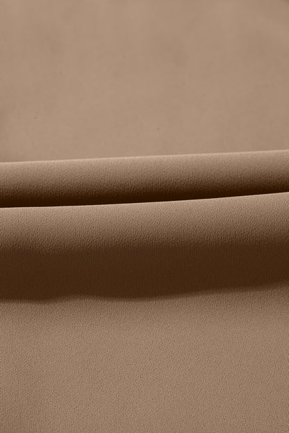 Solid Elastic High-Waist Pants