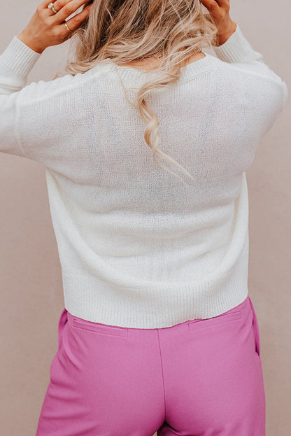 Heart XOXO Drop Shoulder Sweater