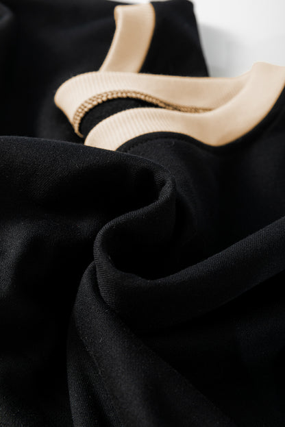 Colorblock Long Sleeve Top and Skort Set