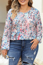 Floral Long Sleeve Blouse Plus Size