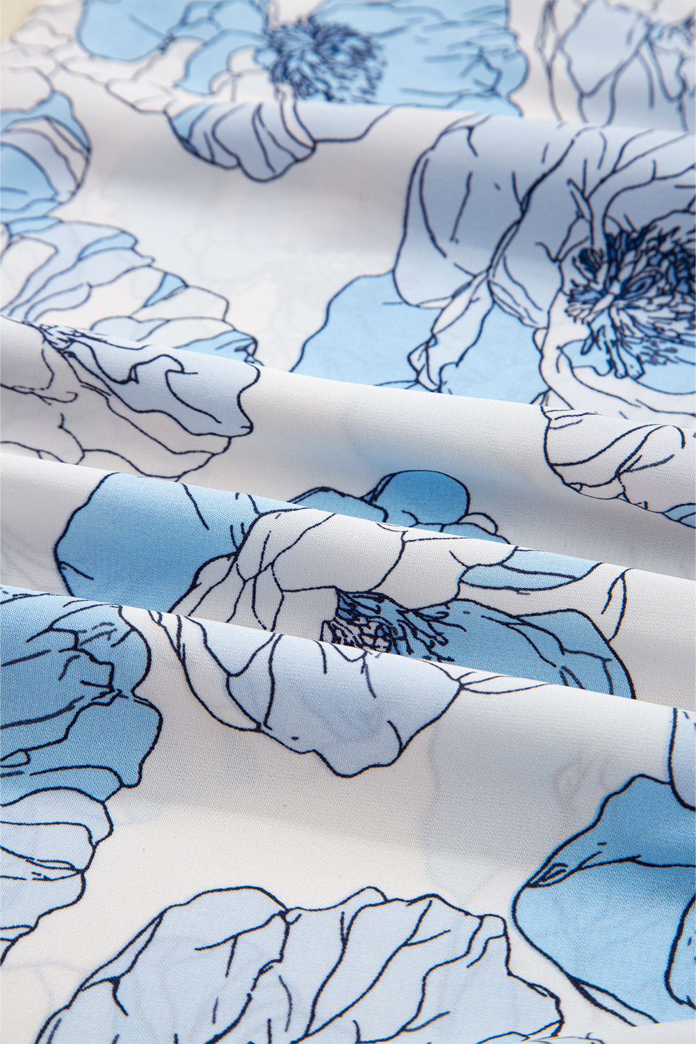 Floral Frilly Smocked Square Neck Long Sleeve Blouse