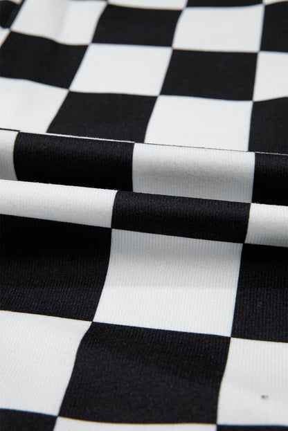 Checker Flap Pocket Button Front Shacket