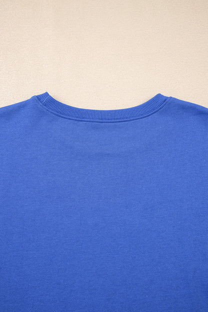 Varsity Stripe Long Sleeve Sweatshirt Dress