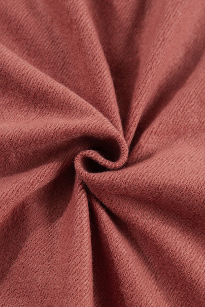 Solid Fleece-Lined Half-Zip Up Collar Sweatshirt