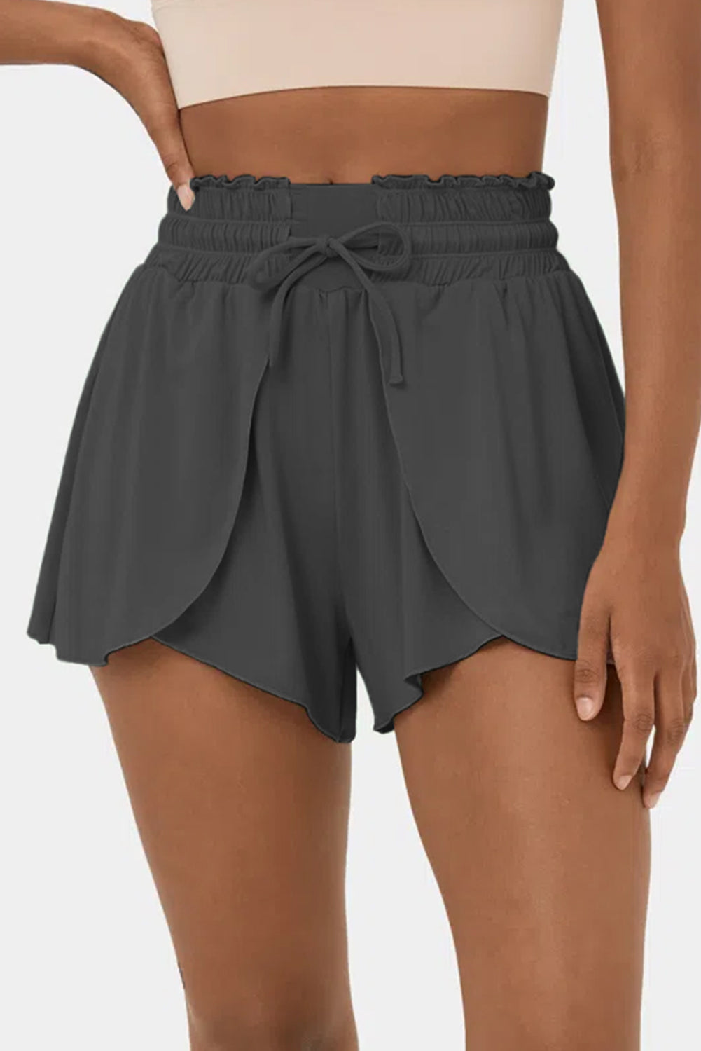 Frilled Petal Wrap Swim Shorts