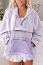 Zipped Patch Drawstring Hoodie