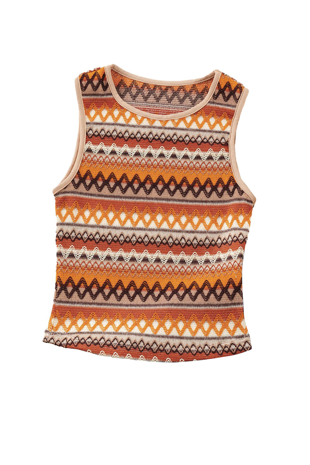 Geometric Stripe Sleeveless Top