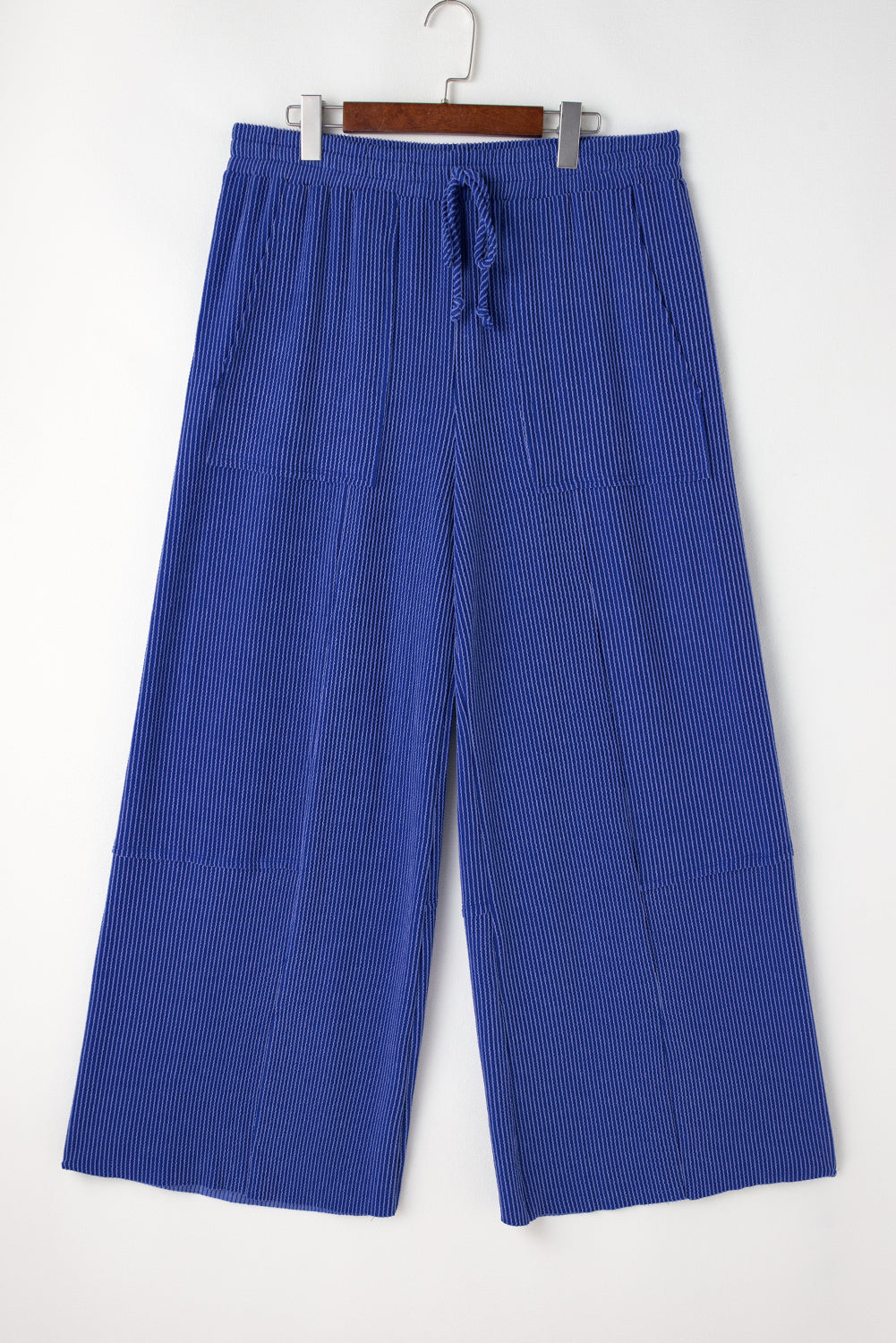 Plus Size Drawstring Wide Leg Pants