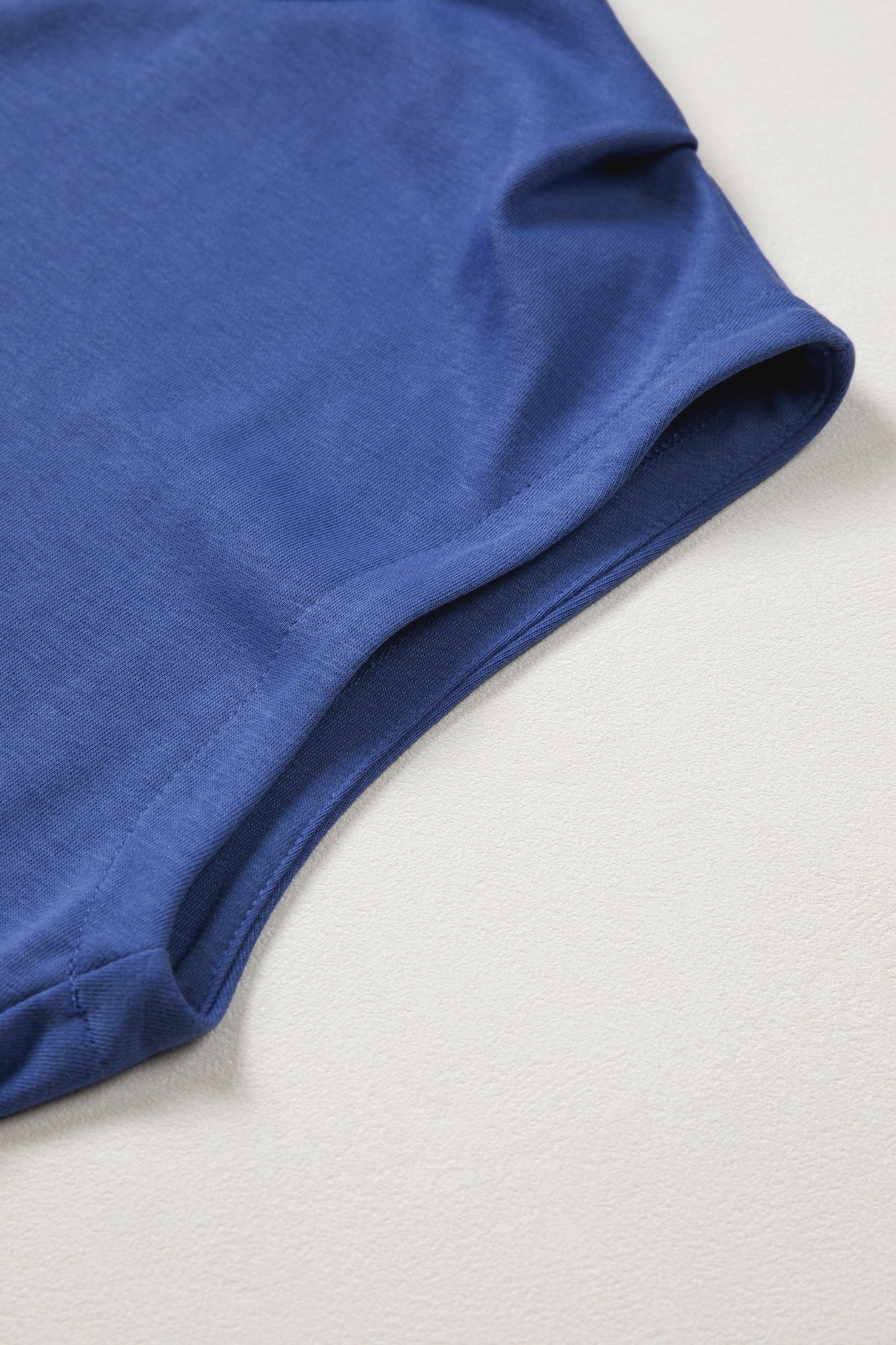 Solid Mock Neck Cap Sleeve Oversized Top
