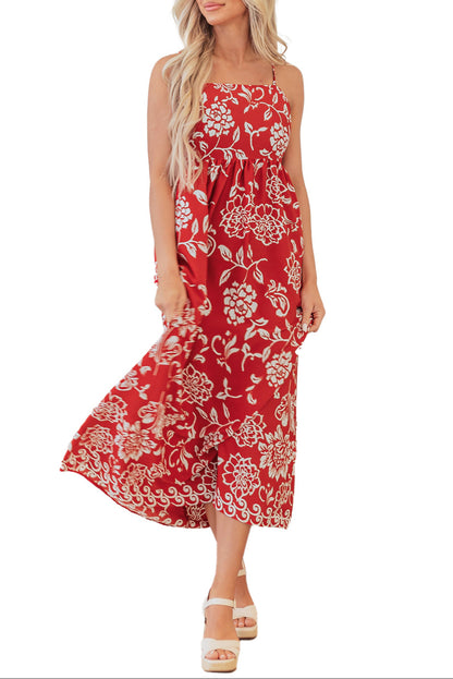 Floral Spaghetti Strap Maxi Dress