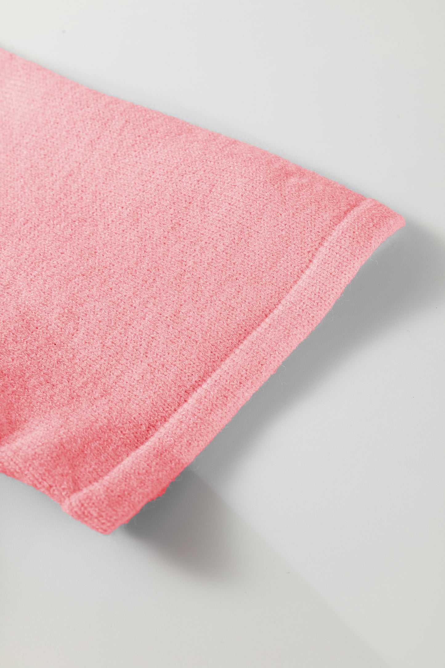 Solid 3/4 Sleeve Boxy Button-Down Cardigan