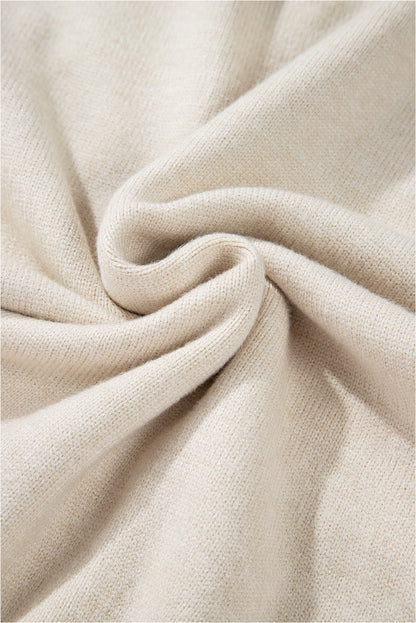 Floral Stitch Mock Neck Sweater