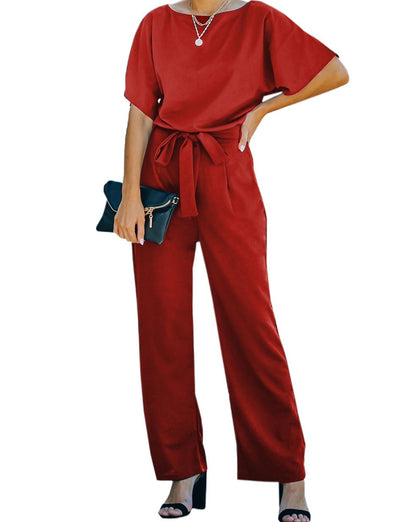 Tie Front Wide Leg Jumpsuit