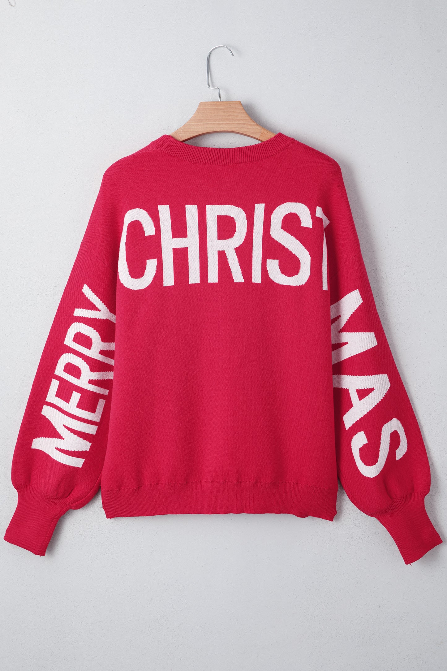 Ho Ho Ho Merry Christmas Drop Shoulder Sweater