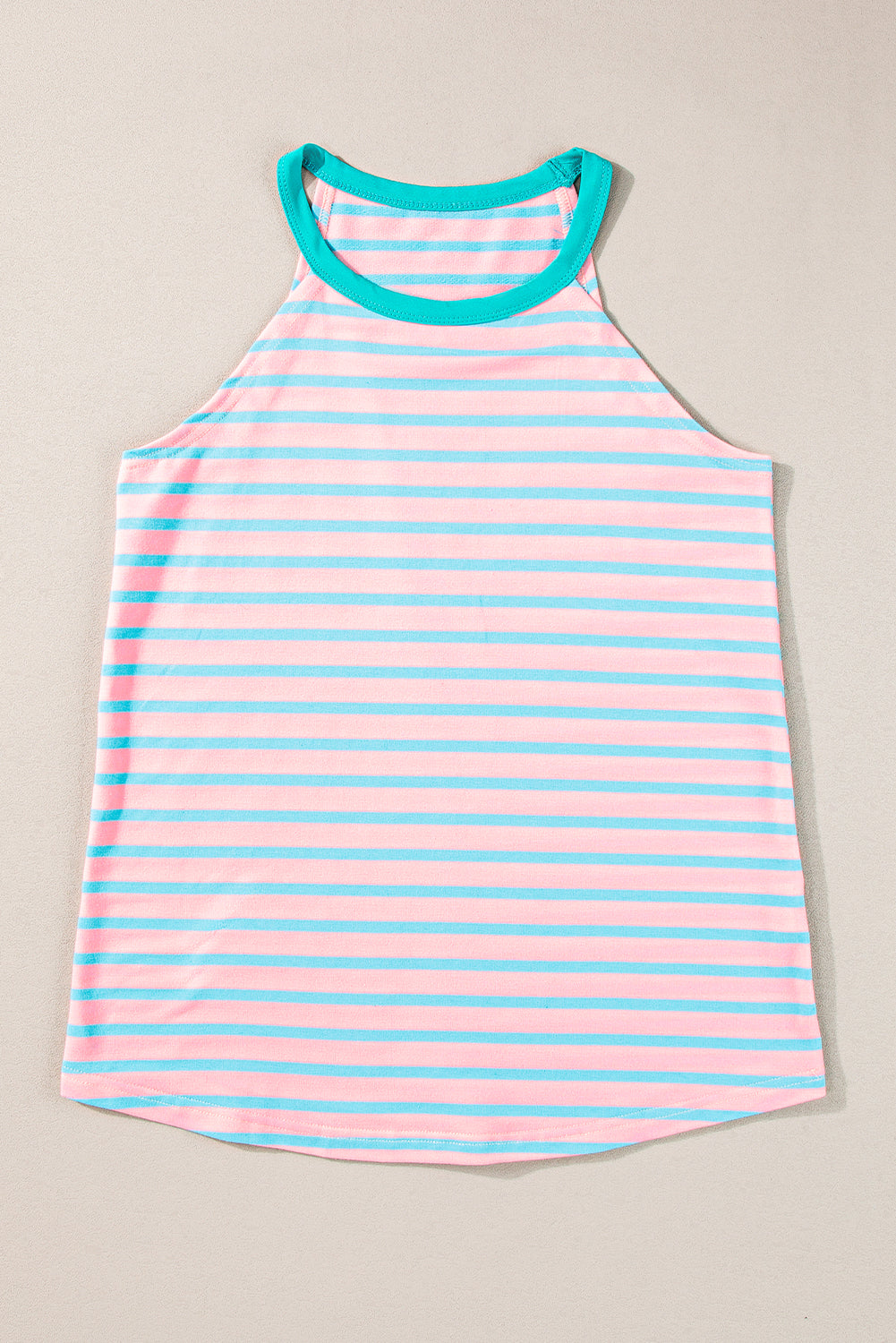 Stripe Round Neck Tank Top