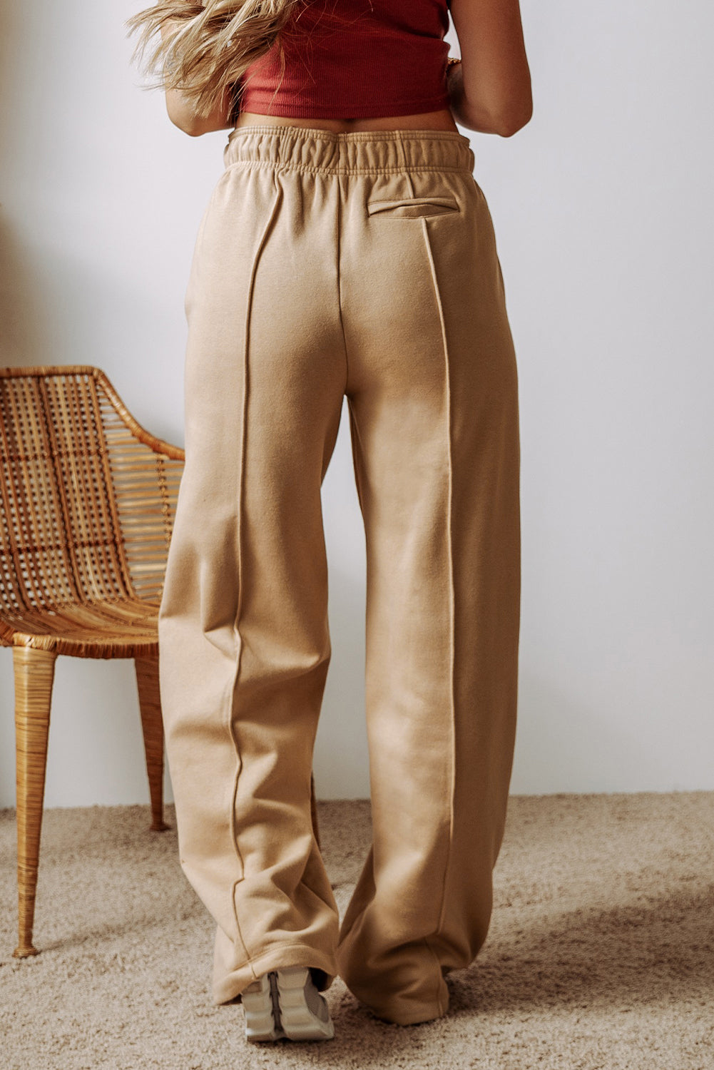 Reverse Seam Wide Leg Pants