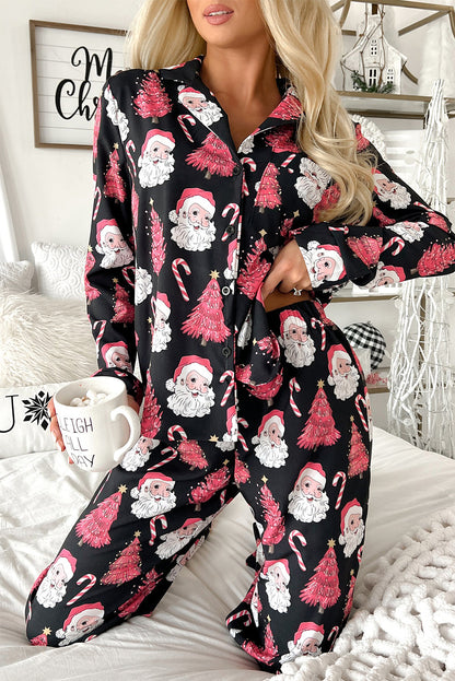 Santa Top and Pants Pajama Set