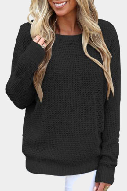 Cross Back Loose Knit Sweater