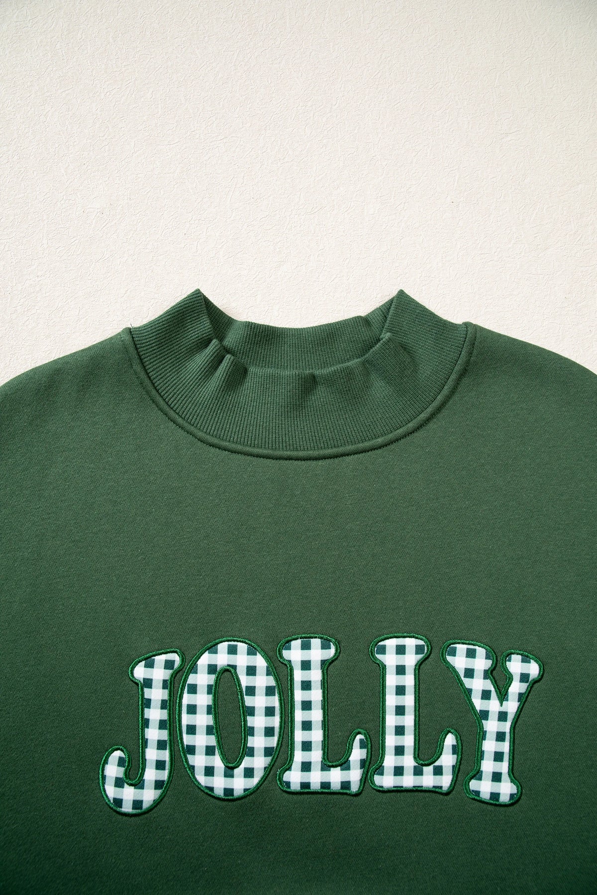 JOLLY & SPOOKY Gingham Patchwork Oversized Sweatshirt