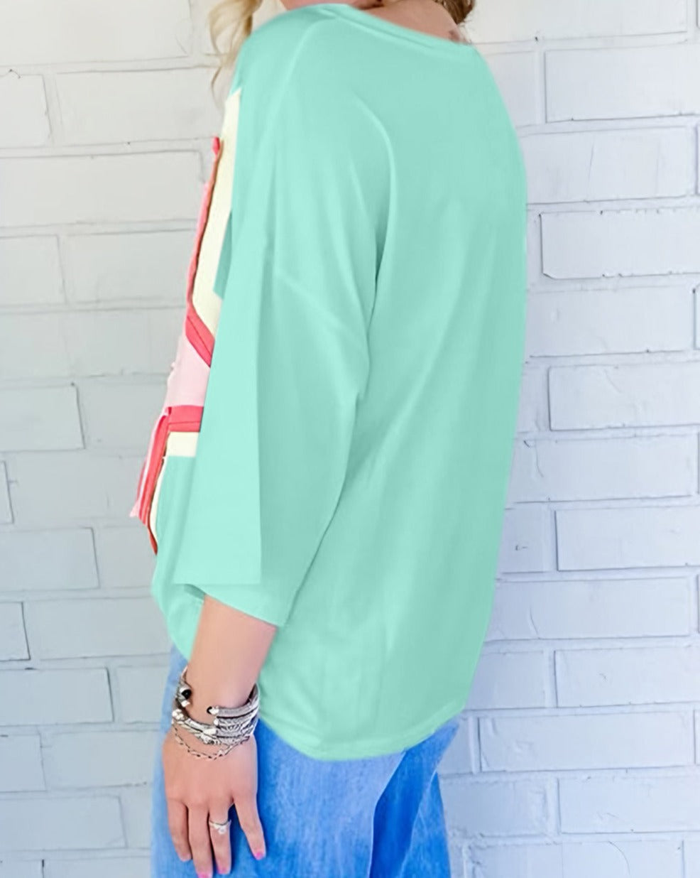 Star Colorblock Oversized Tee