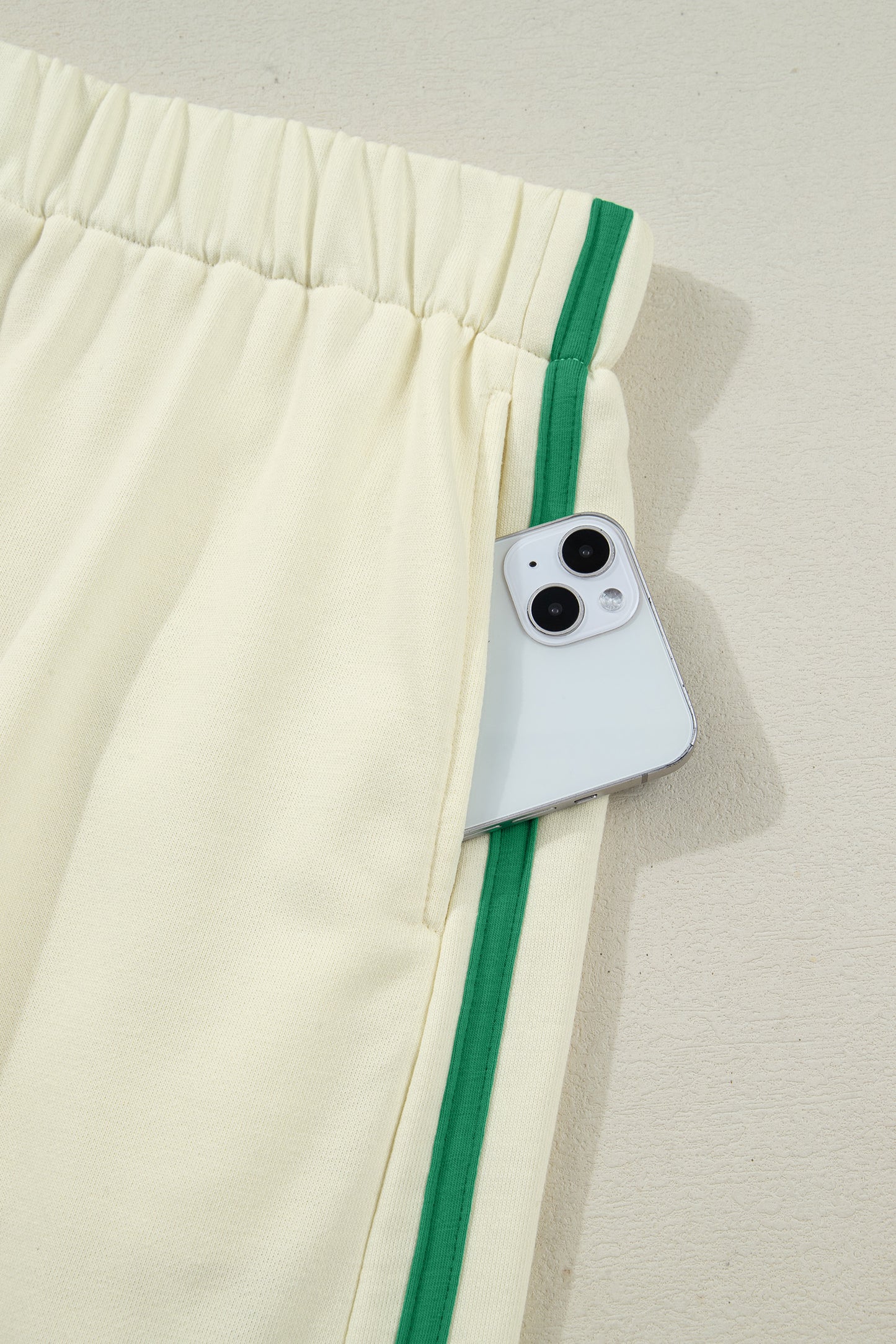 Colorblock Ribbed V-Neck & Skort Athleisure Set