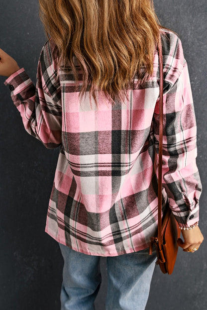Plaid Patch Pocket Buttoned Shirt