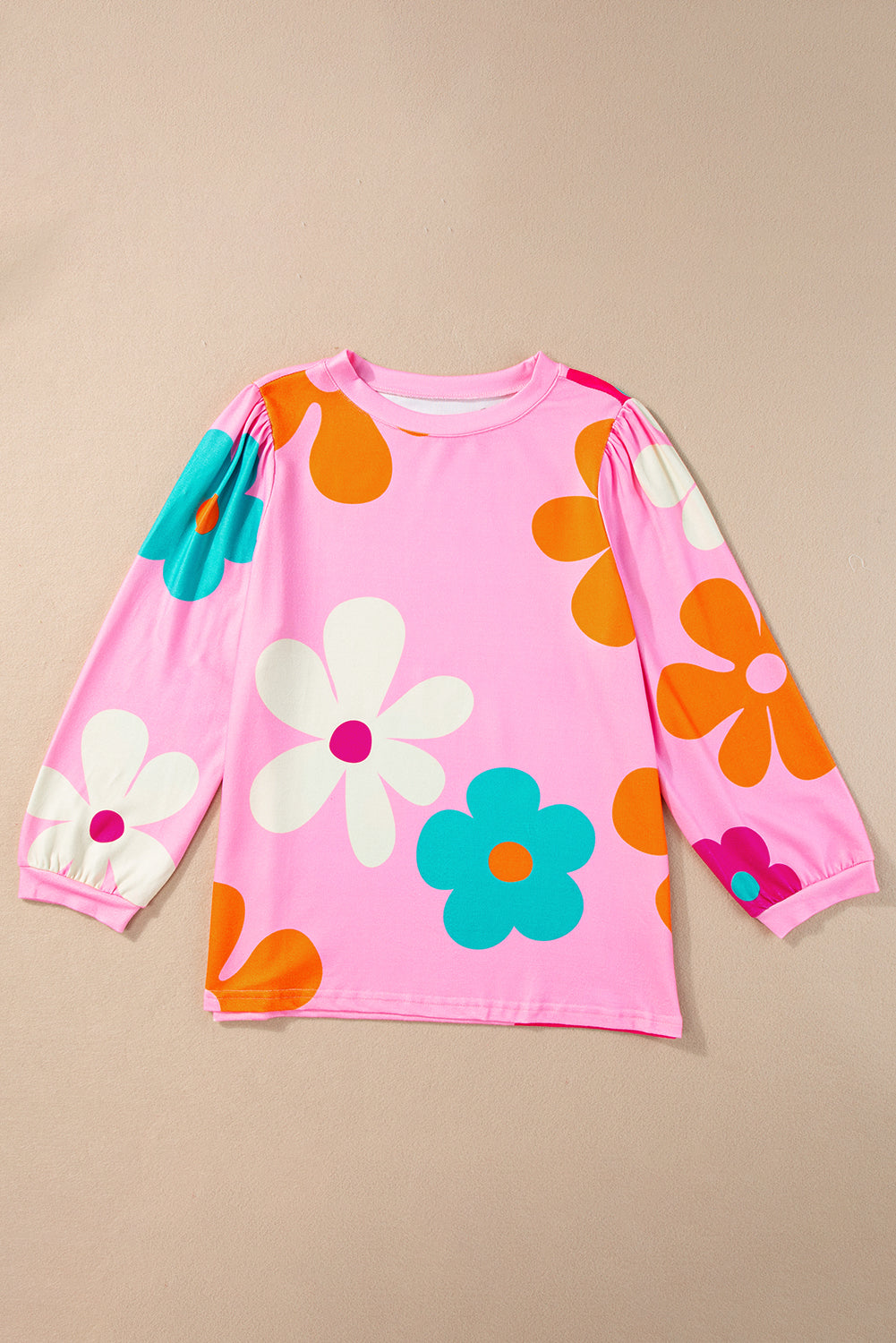 Retro Floral 3/4 Sleeve Top