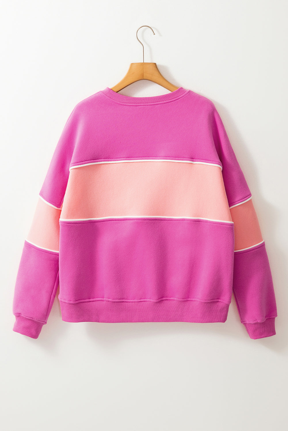 Colorblock Ribbed Trim Sweatshirt