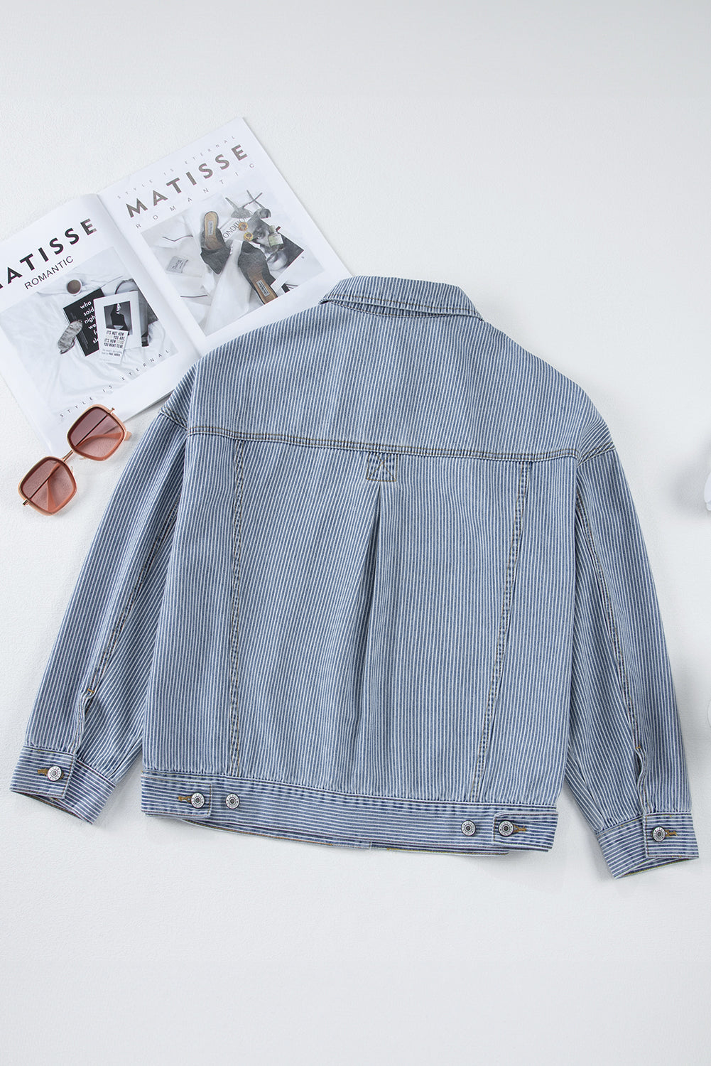 Denim Acid Washed Pocketed Jacket