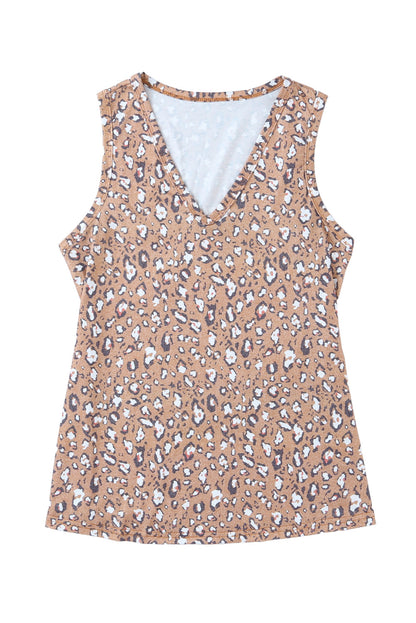 Leopard V-Neck Tank Top