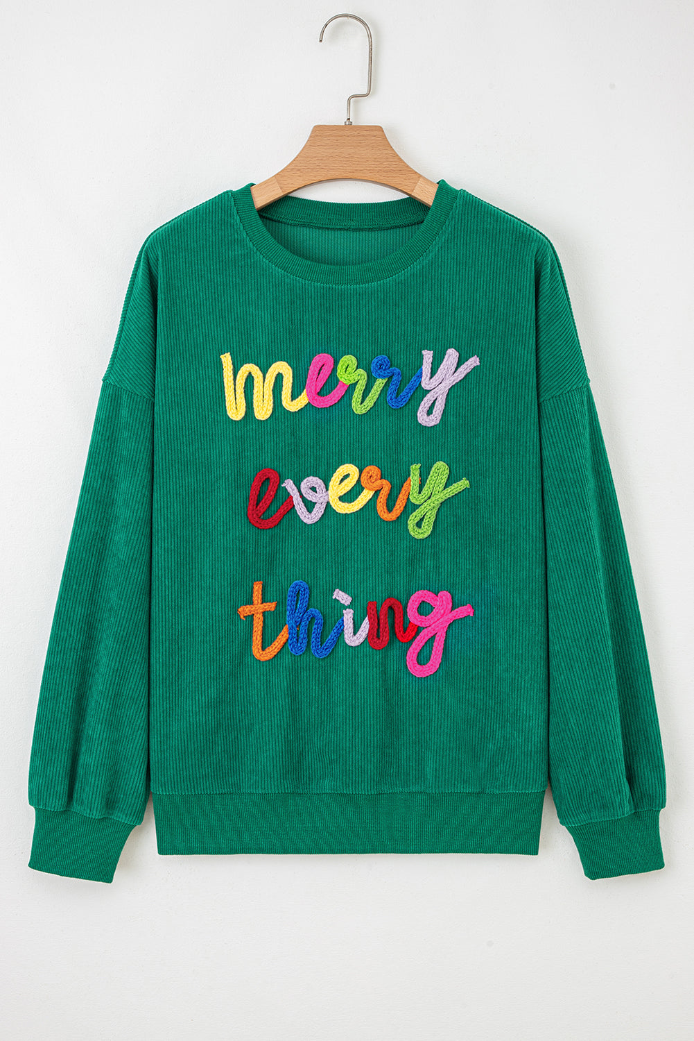 Merry Little Thing Textured Long Sleeve Sweatshirt