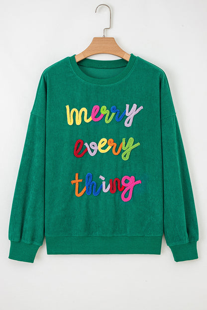 Merry Little Thing Textured Long Sleeve Sweatshirt