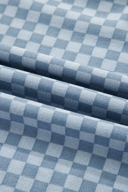 Checker Long Sleeve Pullover and Shorts Set