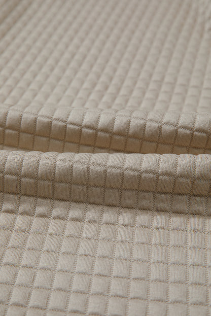 Colorblock Patchwork Textured Top and Short Set