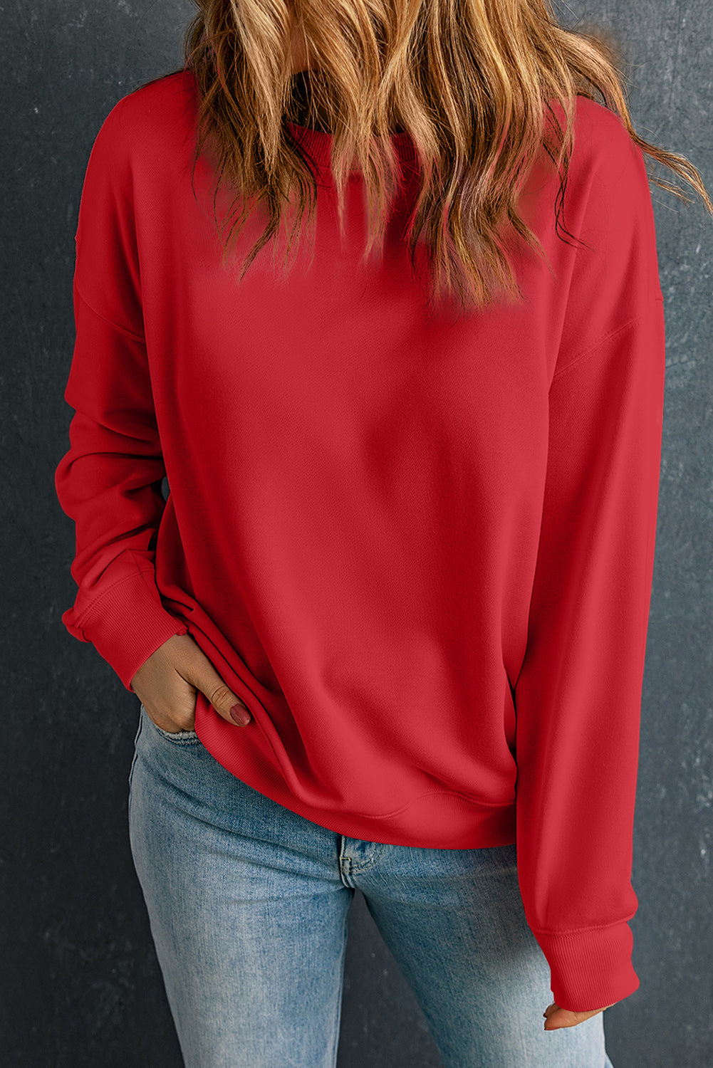 Crewneck Long Sleeve Pullover Sweatshirt