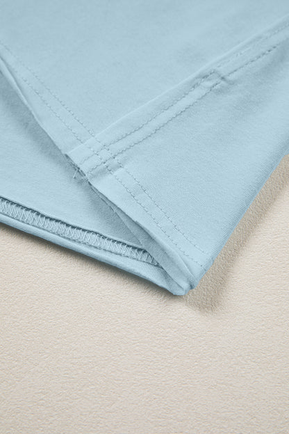 Solid Exposed Seam Short Sleeve T-Shirt